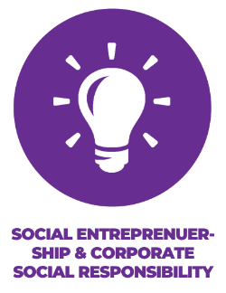 Social Entreprenuership & corporate social responsibility icon